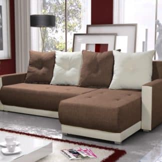 Rohová sedačka INSIGNIA BIS 5, hnědá/krémová