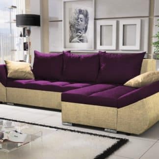 Rohová sedačka KORFU 12, fialová/krémová