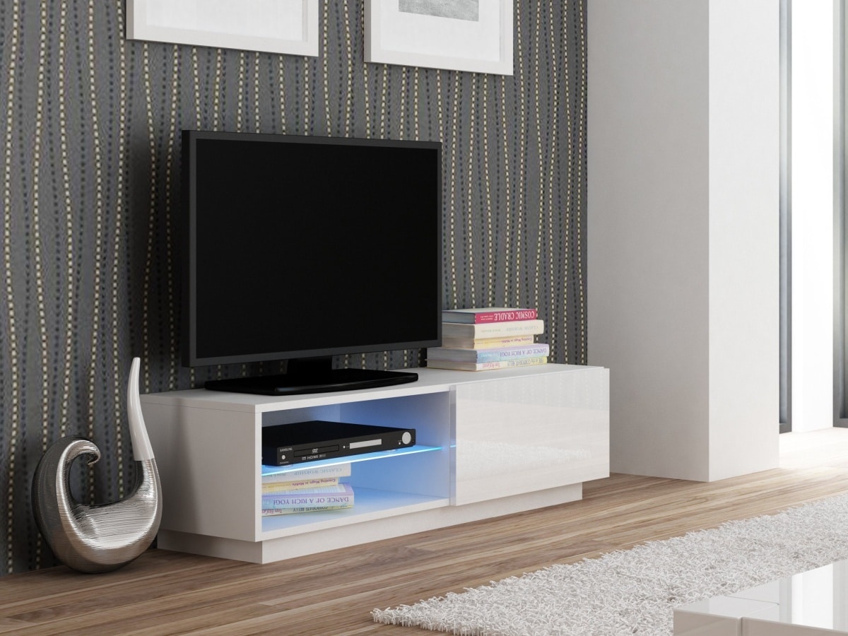 LIVO RTV-120S televizní stolek stojící, bílá