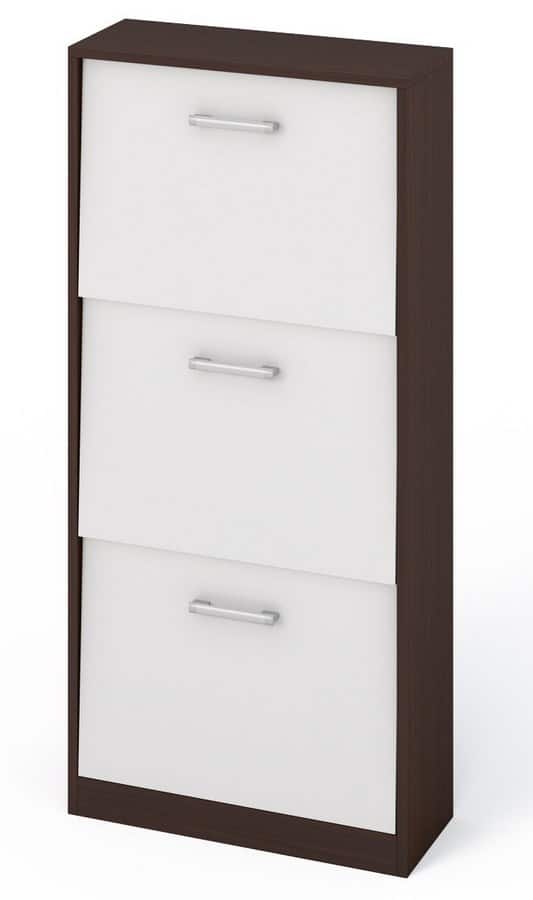 Botník 530R1, wenge/bílá