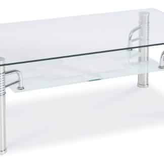 Konferenční stolek RENI B II 55cm, kov/sklo