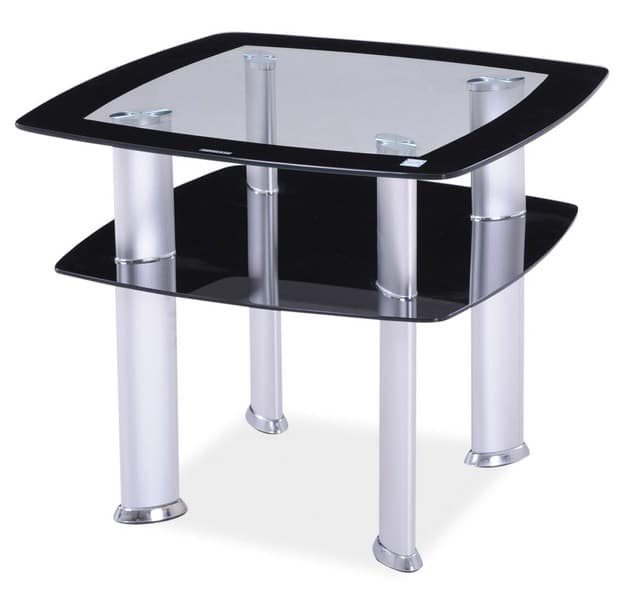 Konferenční stolek DARIA D, sklo/černá