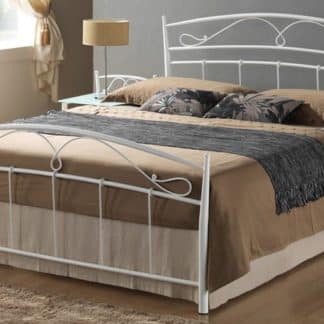 Postel SIENA120x200 cm s roštem, bílý kov