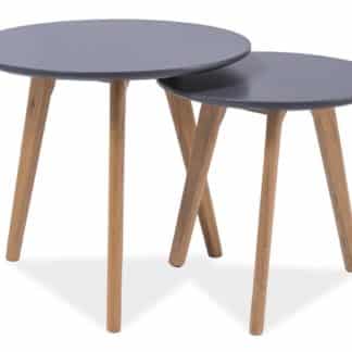 Konferenční stolky- sestava MILAN S2, šedá/dub