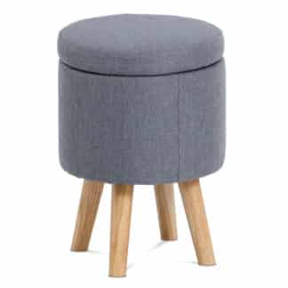 Taburet s úložným prostorem TAB-101 GREY2