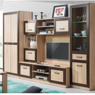 BOSS obývací stěna - sestava 1, dub sonoma/dub čokoládový