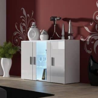 SOHO, komoda S-7, bílý mat/bílý lesk