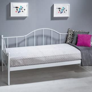 Postel s roštem DOVER, bílá