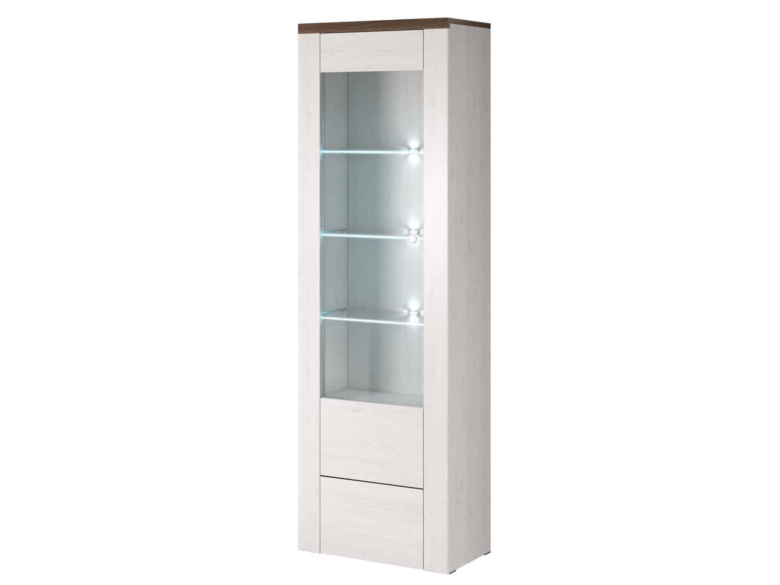 LARONA vitrína TYP 05, dub riviera světlý