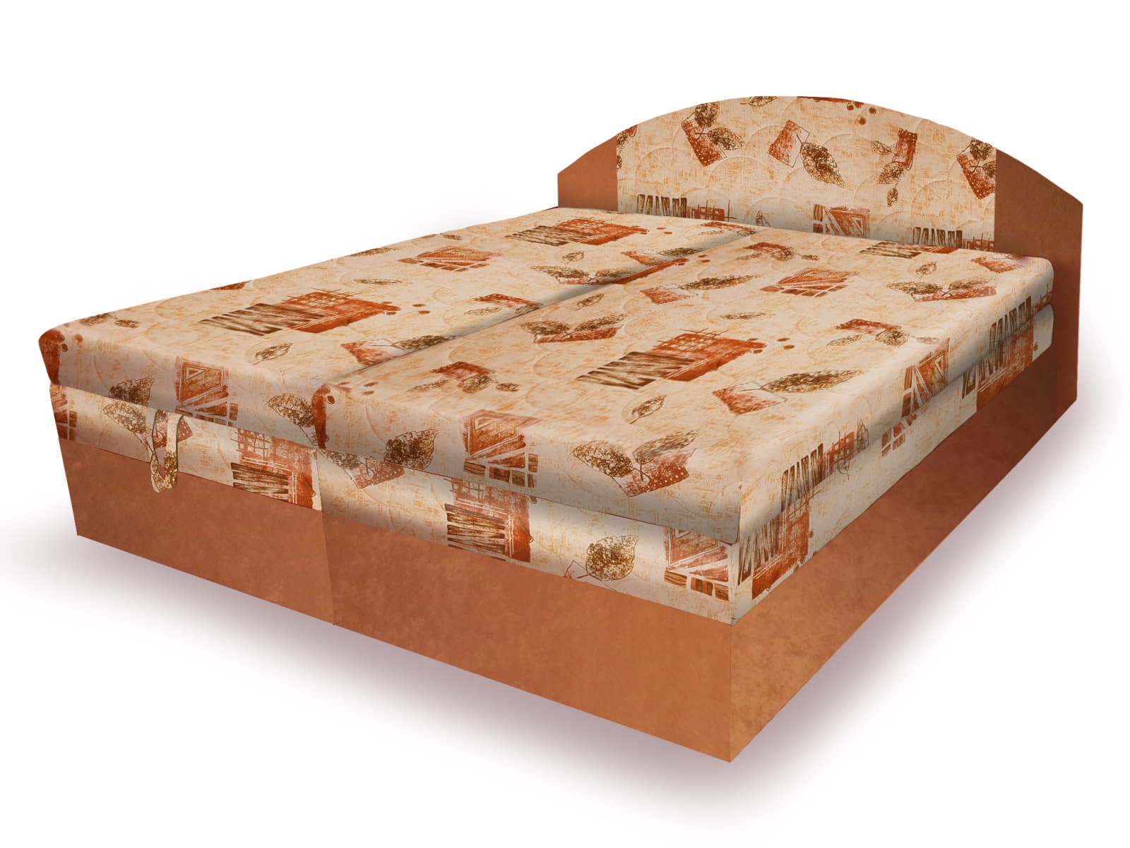 Polohovací čalouněná postel VESNA 160x200 cm, béžová látka