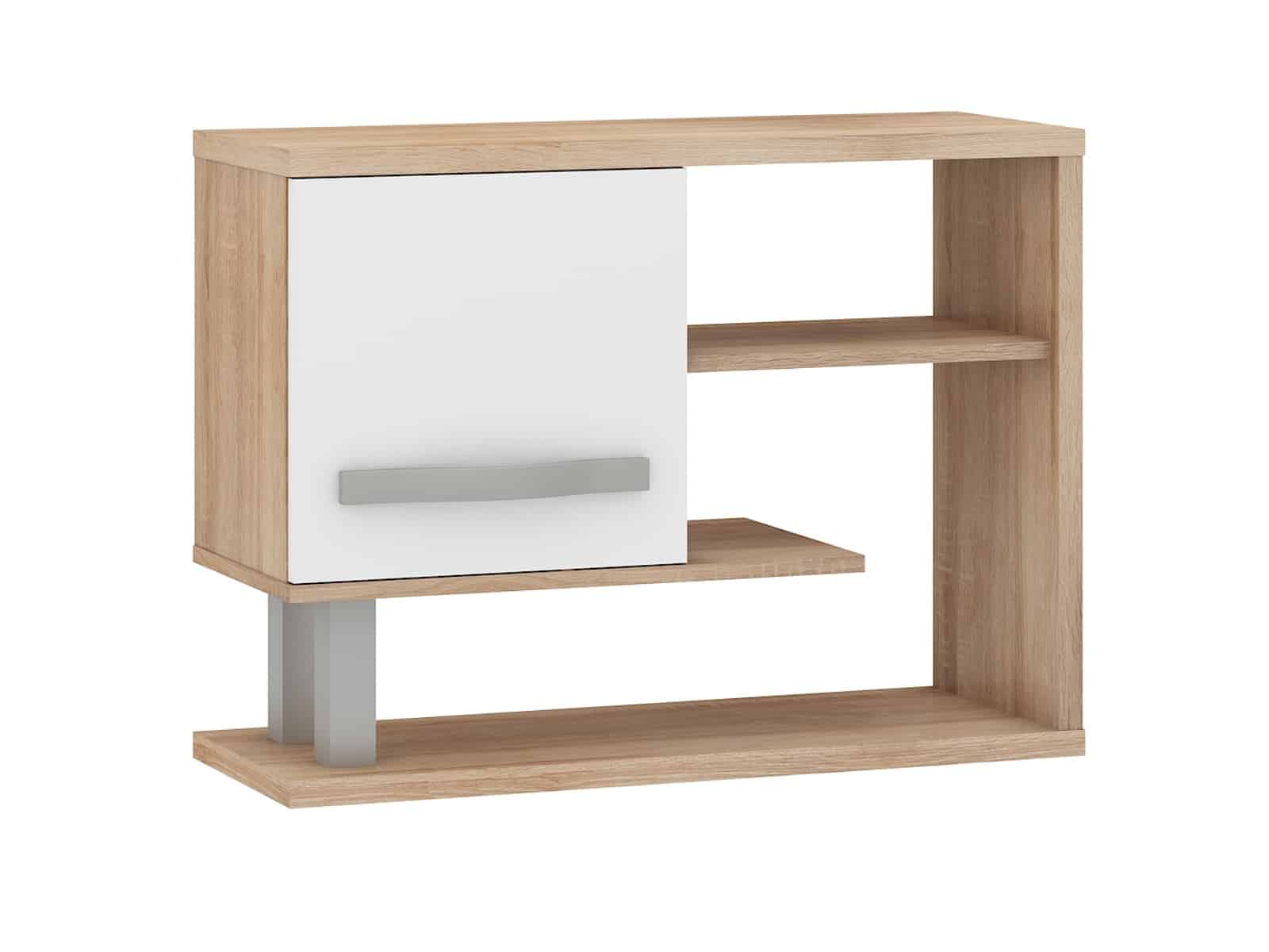 ANGEL závěsná skříňka 1D, dub sonoma/bílý lesk