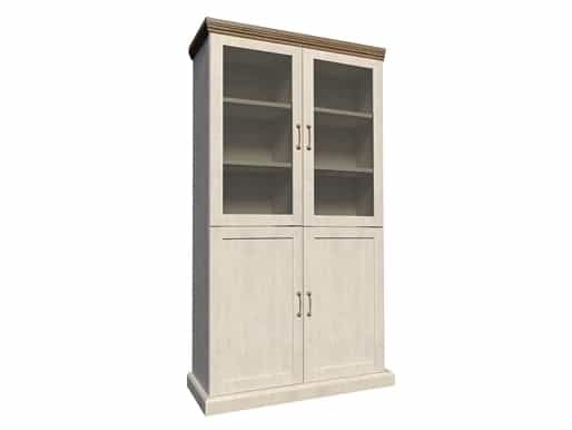 ROYAL vitrína W4D, borovice norská/dub divoký