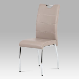 Jídelní židle HC-585 LAN, koženka lanýž/chrom