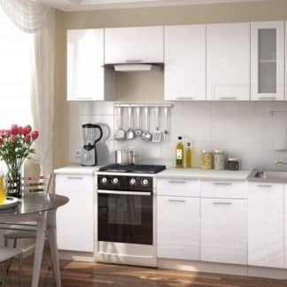 Kuchyně VALERIA 180/240, bílý metalic