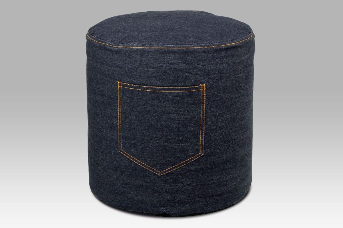 Taburet látkový TAB-218, modrá látka