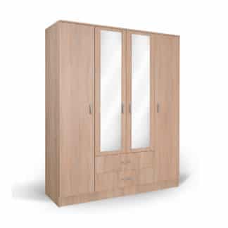 Skříň se zrcadly IVA 4K2FO, dub bardolino