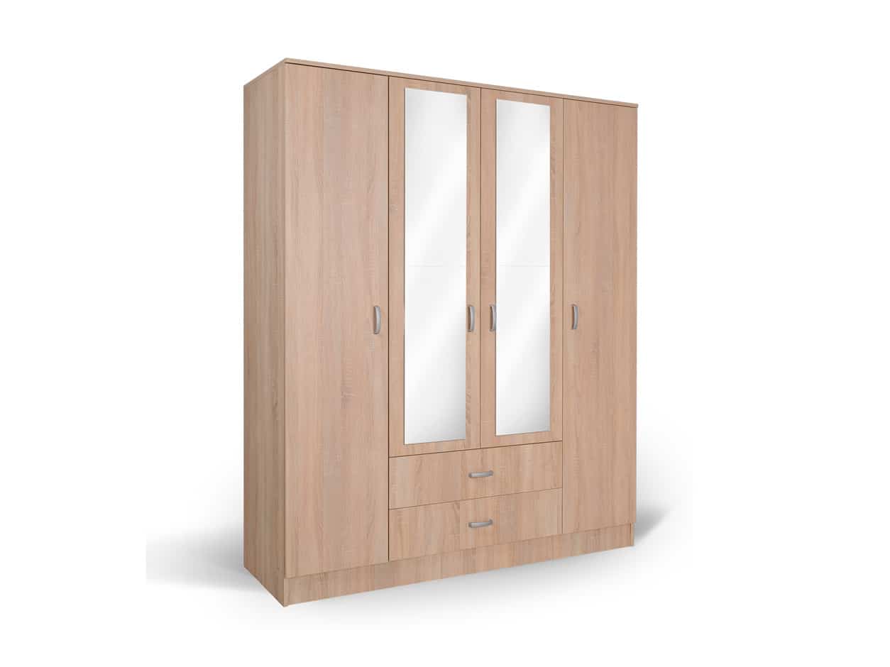 Skříň se zrcadly IVA 4K2FO, dub bardolino