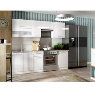 Kuchyně TIFFANY 180/240 cm, bílý lesk