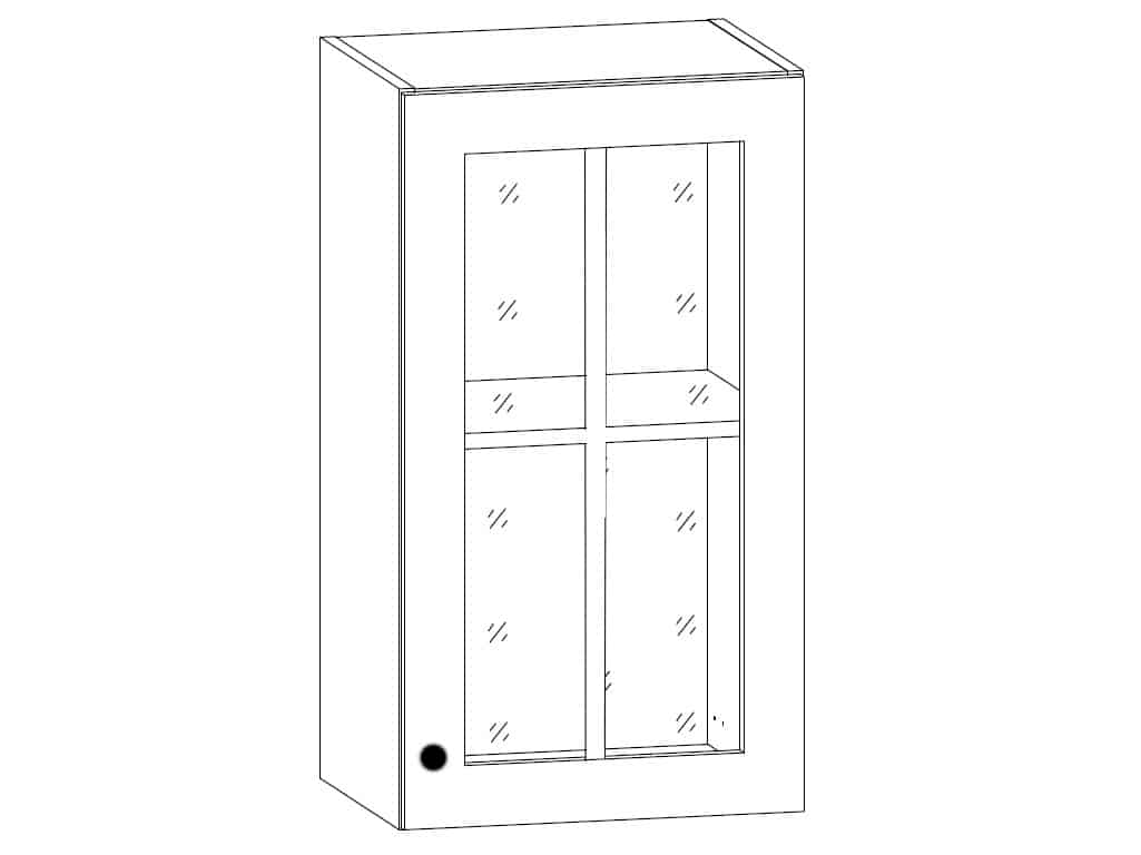 PROWANSJA horní vitrína G40S pravá, borovice andersen