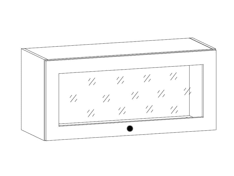 PROWANSJA horní vitrína G80KS, borovice andersen