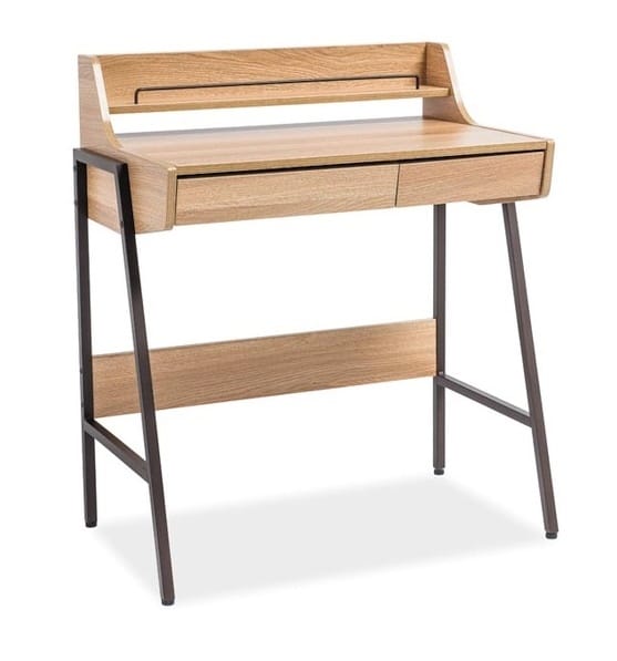 Pracovní stůl B-168, dub/hnědý kov