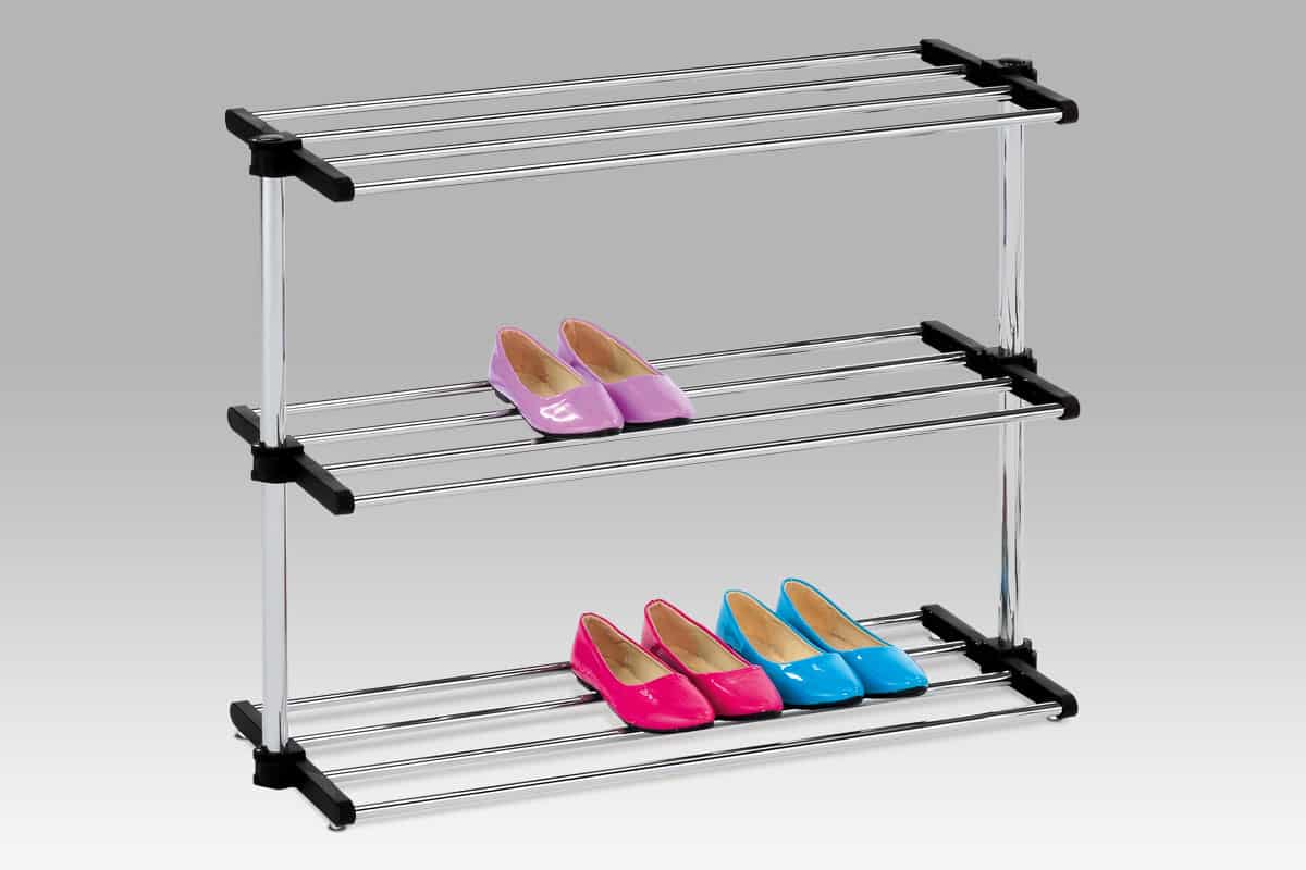 Botník GC5050-3, 3 poličky, černý plast/chrom