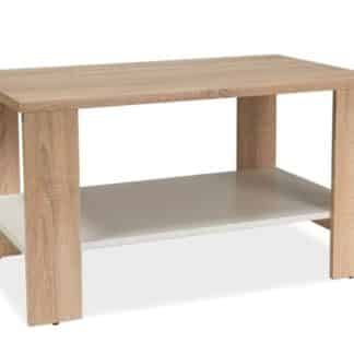 Konferenční stolek LARA, dub sonoma/bílá