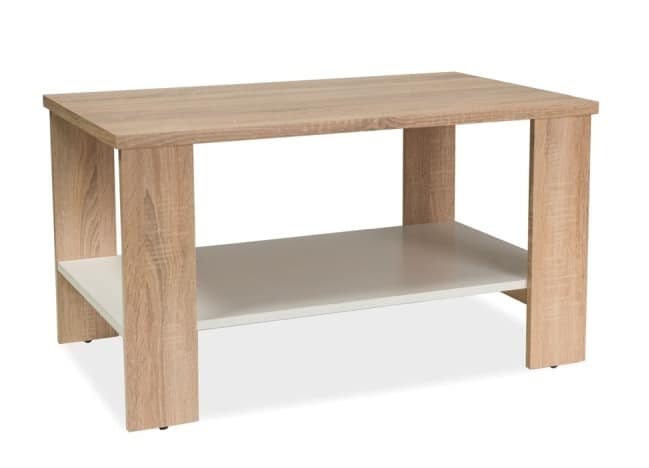 Konferenční stolek LARA, dub sonoma/bílá