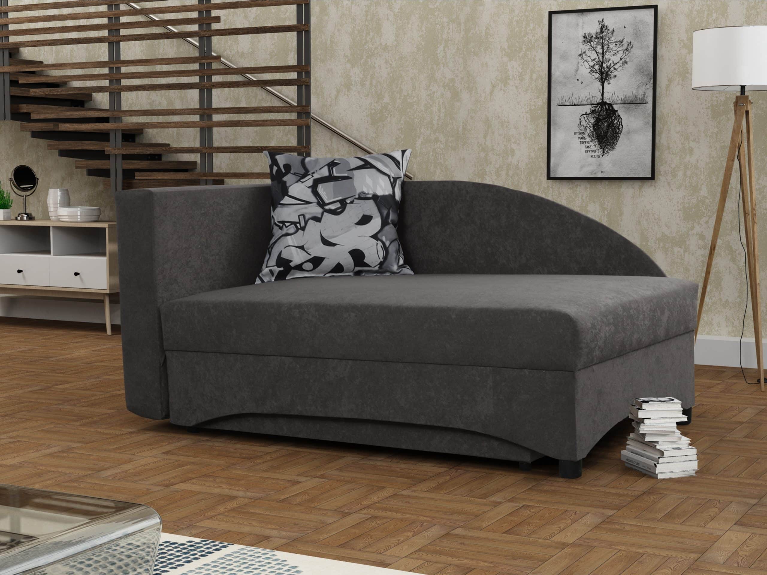 Pohovka LENA 4 levá, šedá látka