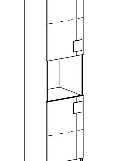 GIMMI, policová skříň G18, dub santana/hnědá