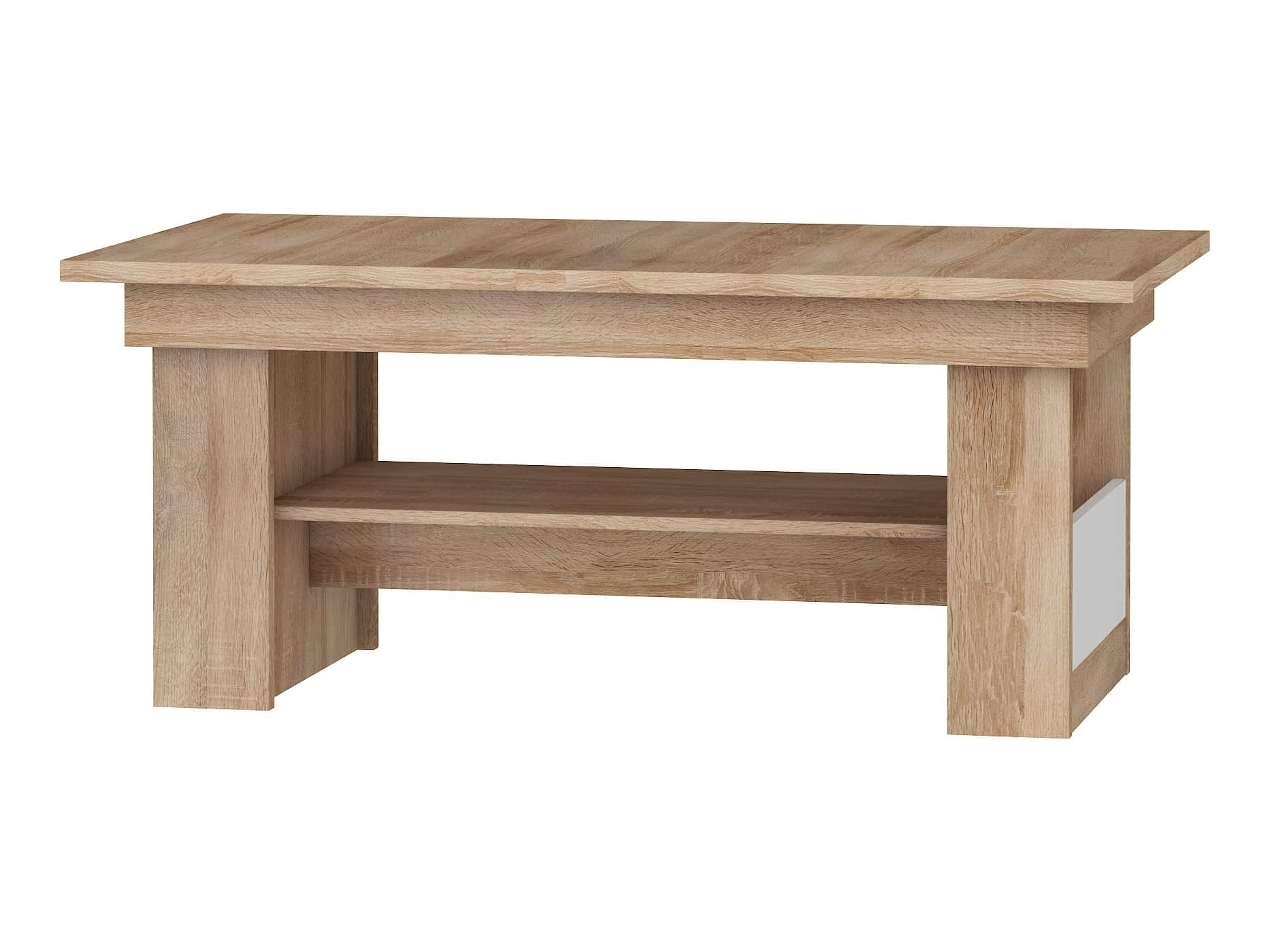 Konferenční stolek MAXIMUS 16, dub sonoma/bílý lesk