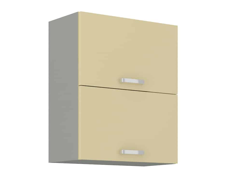 KARMEN, skříňka horní 60 GU-72, šedá / krémový lesk