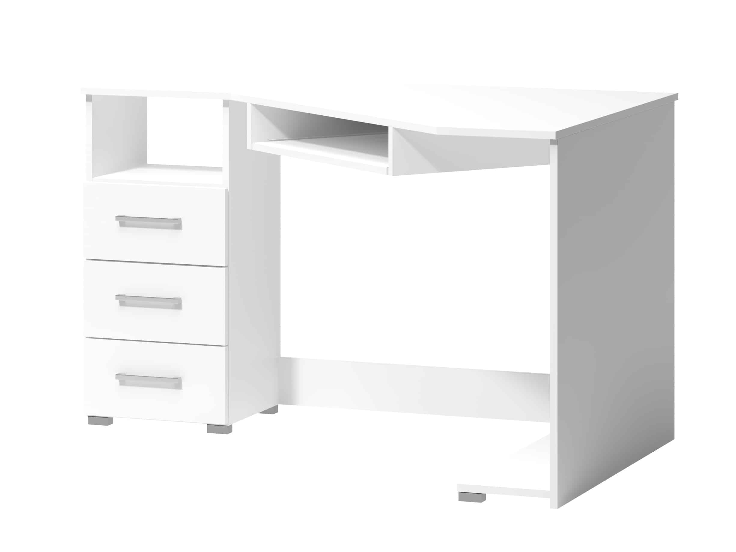 PC stůl ARTA 17, bílý mat