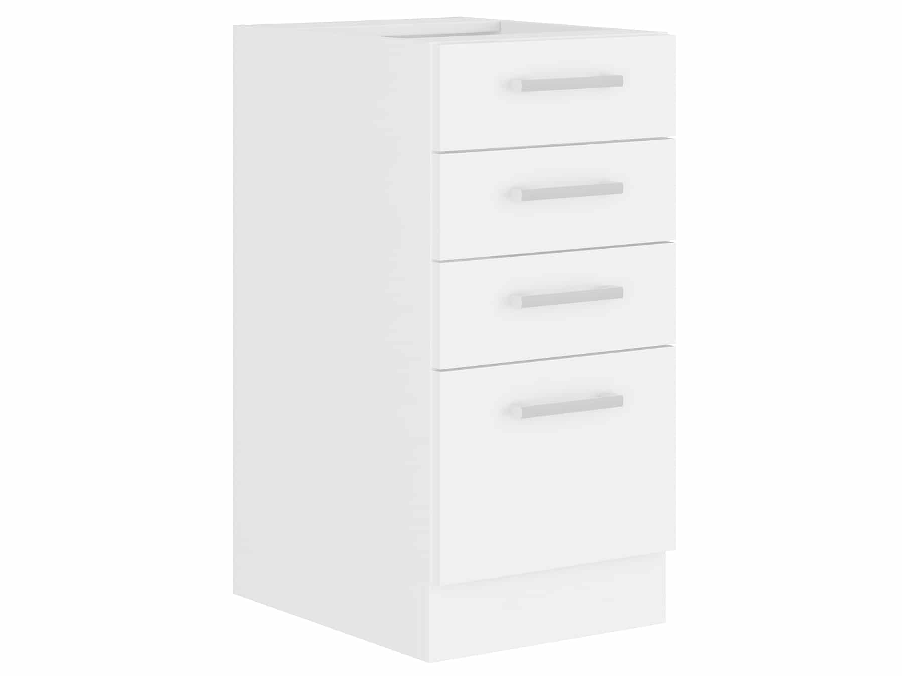 EKO WHITE, skříňka dolní 40 D 4S BB, bílá