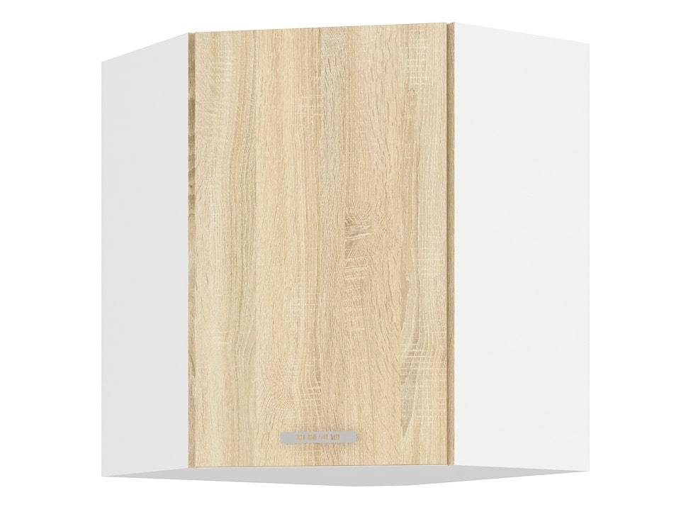 SARA SONOMA, skříňka horní rohová 59/59 cm, 60/60 NAR G-72, bílá/dub sonoma