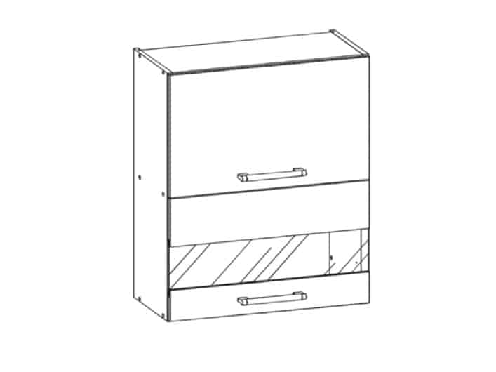 RIO horní skříňka G80Wo, korpus dub sanremo, dvířka dub sanremo/bílý mat