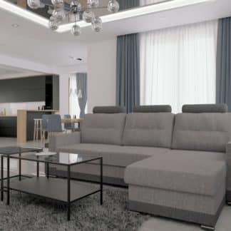 Rohová sedačka COVER, pravá, šedá