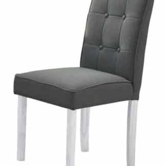 Jídelní čalouněná židle MALTES, šedá/bílá