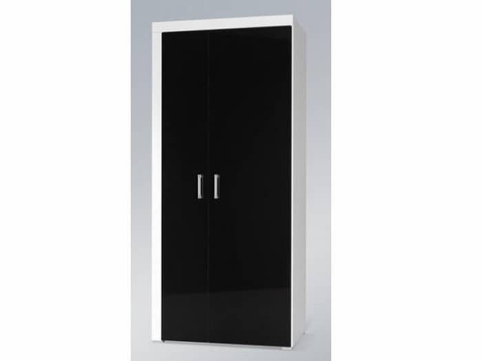Skříň SAMBA, bílá/černý lesk