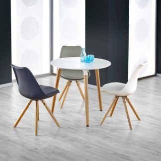 Jídelní stůl kulatý SOCRATES, bílý