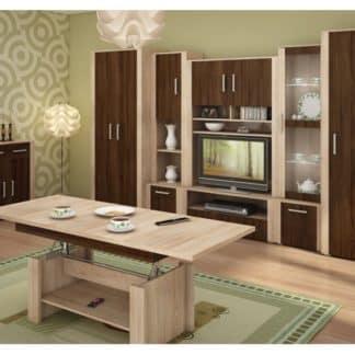 Obývací stěna NOTTI 1, dub sonoma/dub sonoma tmavá/dub sonoma