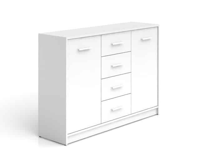 NEPO, komoda KOM2D4S, bílá