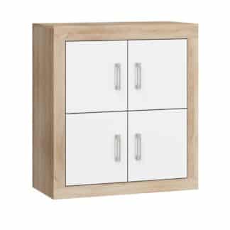 VERIN/01, komoda, dub sonoma/bílý lesk