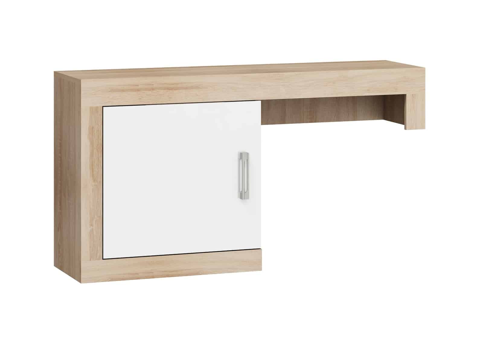 VERIN/04, regál nízký, dub sonoma/bílý lesk