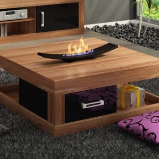 VERIN/02, konferenční stolek, švestka wallis/černý lesk