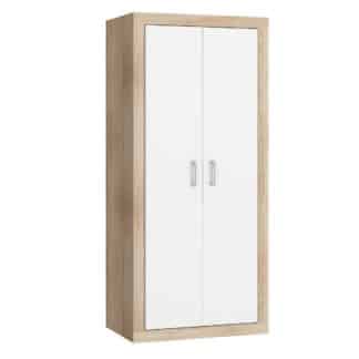 VERIN/22, skříň 2D, dub sonoma/bílý lesk