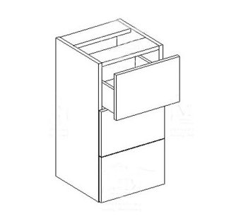 KORAL, skříňka dolní D30S/3, bílá/zebrano_DOPRODEJ