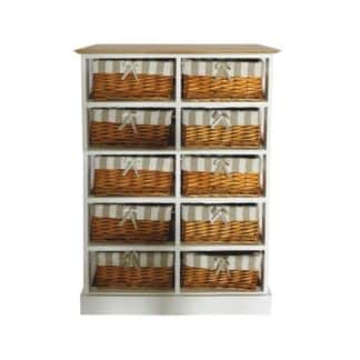 GINGER 2, komoda, bílá/medová