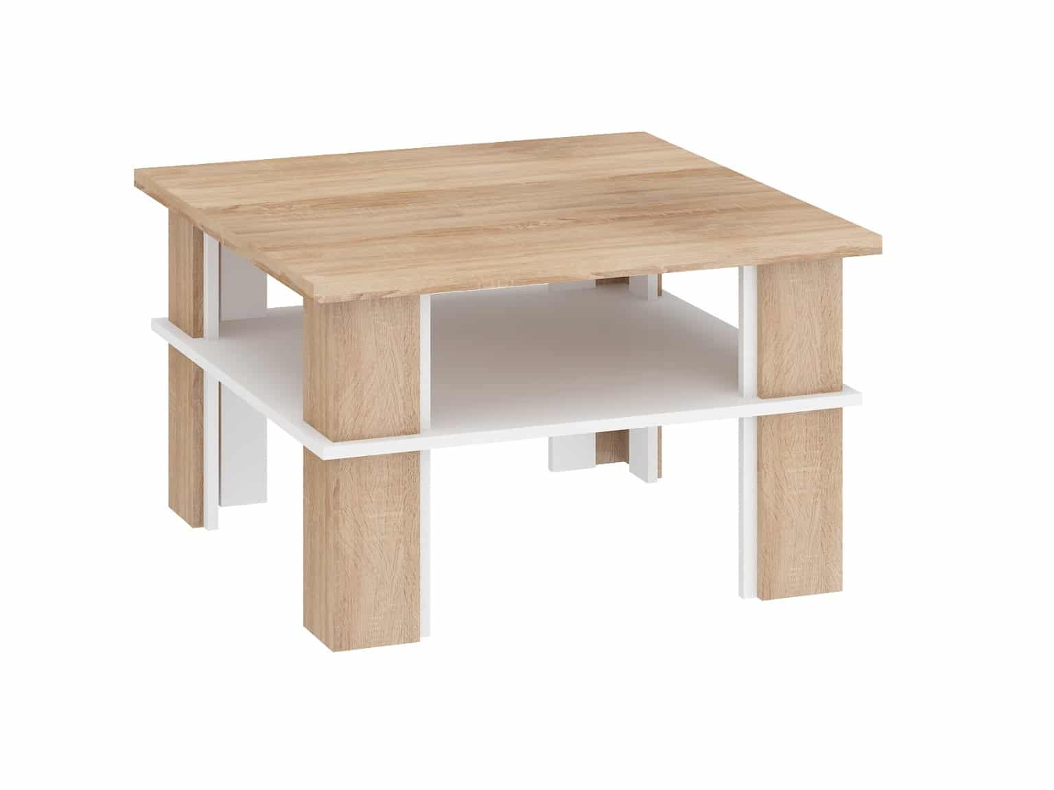Konferenční stolek FUTURA 1, dub sonoma/bílá