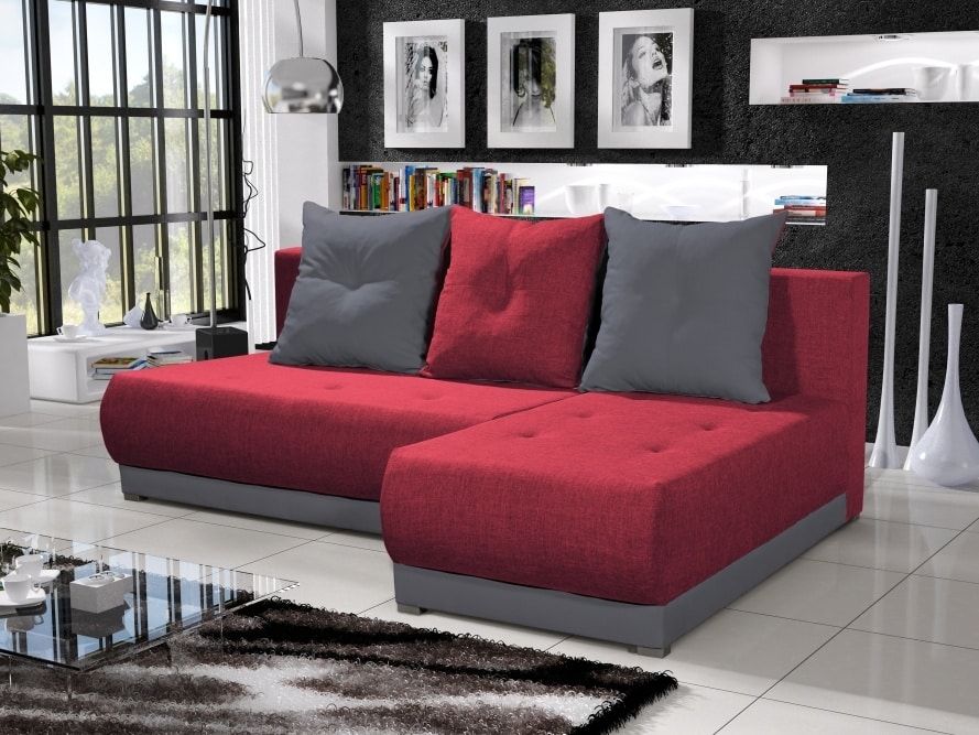 Rohová sedačka INSIGNIA 18, červená/šedá